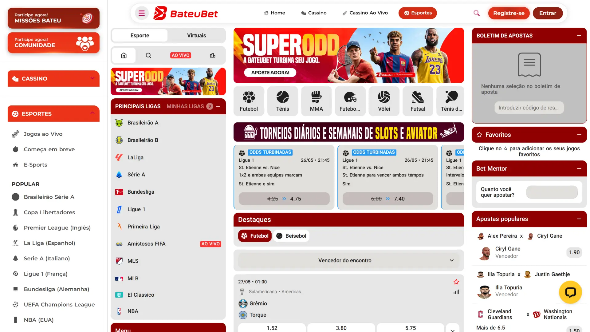 BateuBet apostas esportivas
